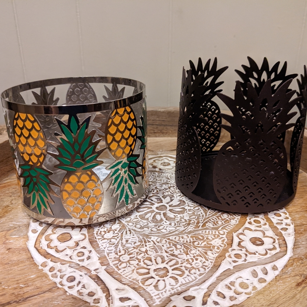 2 PINEAPPLE CANDLE HOLDERS | Sonoma | Bath and Body Works